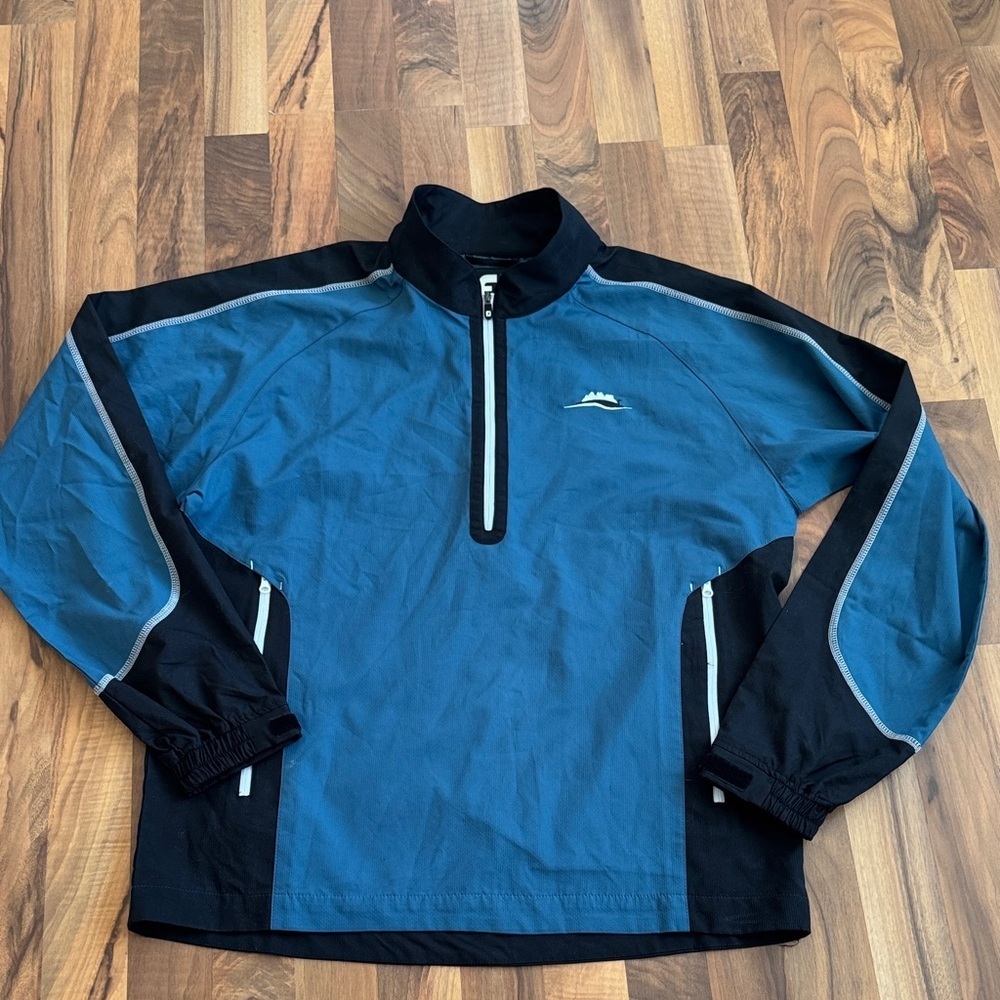 FJ Golf Jacket Men's Blue and Black Windbreaker